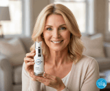 Verified buyer holding Luminara Rewind bottle.